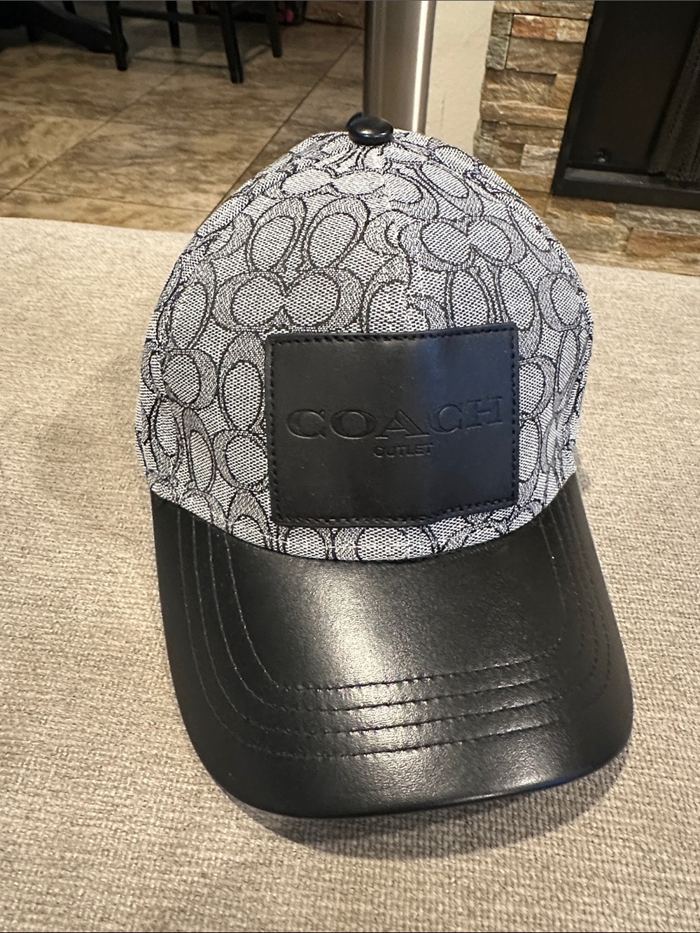 Signature Patch Baseball Cap in Black and Gray